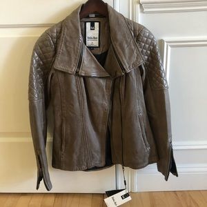 Soia & Kyo Leather Bomber Jacket